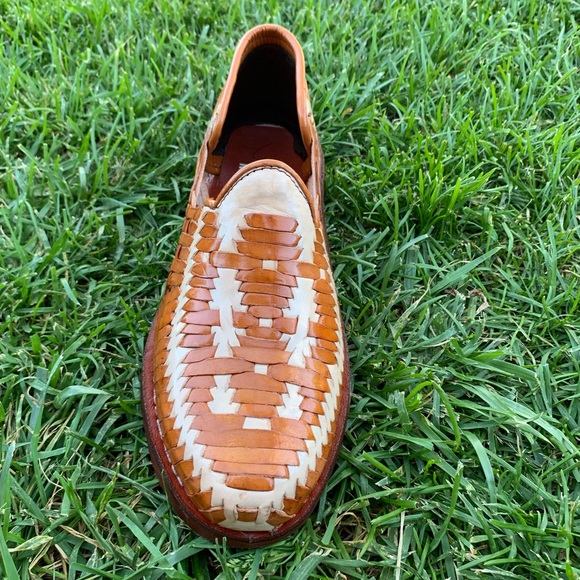 Mens Closed Toe Sandal MOCCASIN HUARACHE HONEY/TAN - Picture 2 of 8